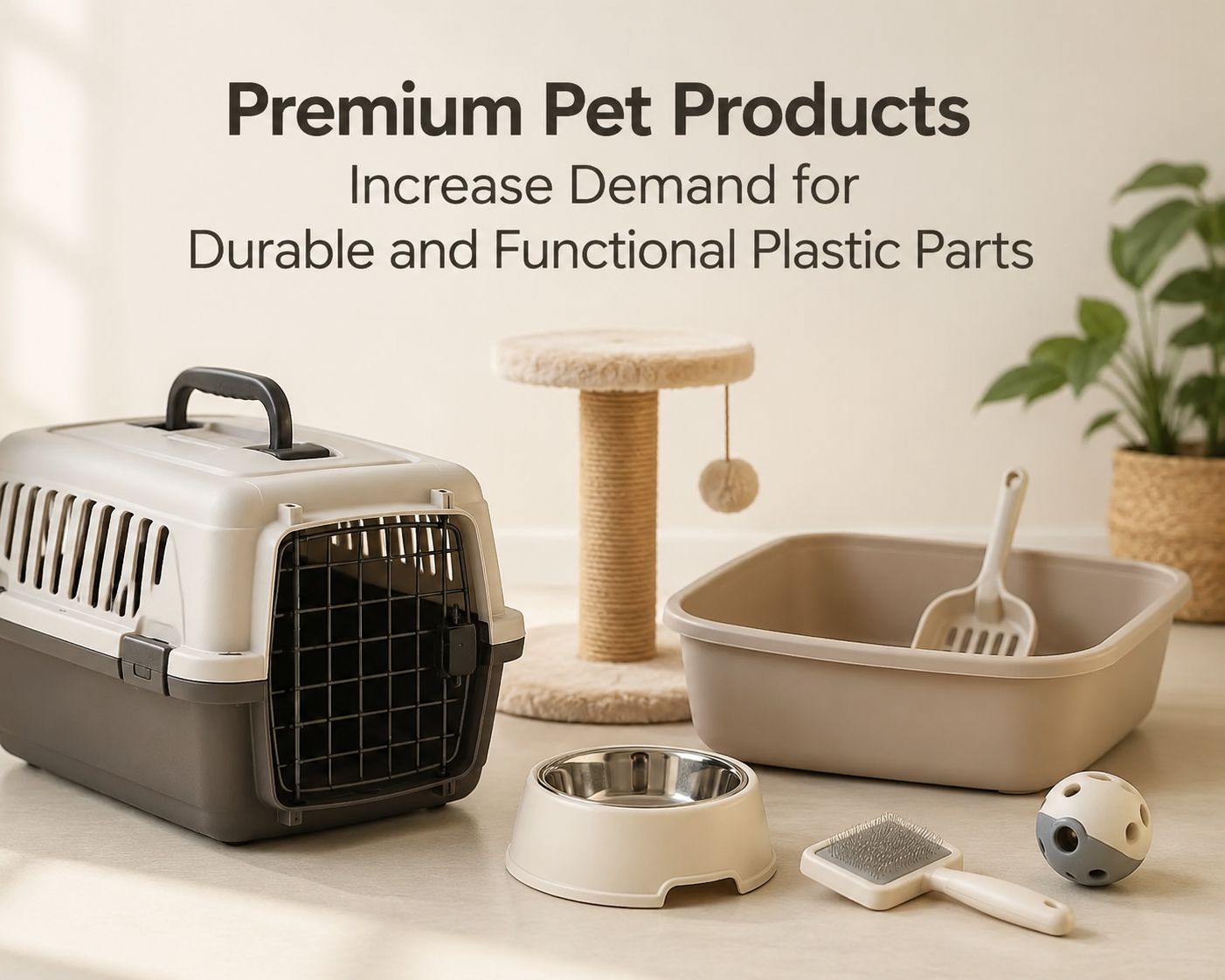 Premium Pet Products Increase Demand for Durable and Functional Plastic Parts