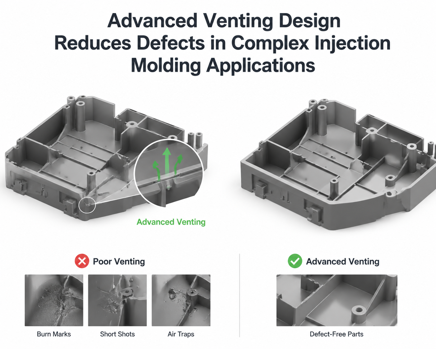 Advanced Venting Design Reduces Defects in Complex Injection Molding Applications